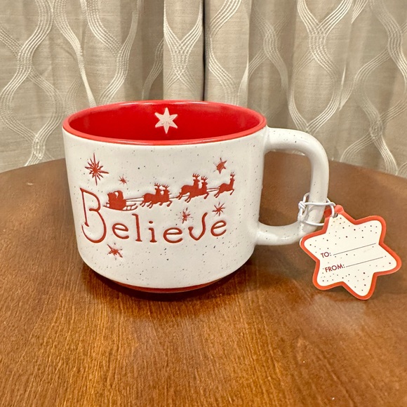 Better Living “BELIEVE” Santa and Reindeer Christmas Mug - NWT - Picture 1 of 7
